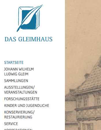 TYPO3 Projekt von Ideengeist - Gleimhaus