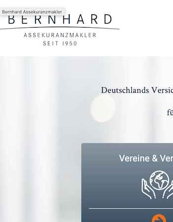 TYPO3 Projekt von Ideengeist - BERNHARD Assekuranzmakler GmbH & Co. KG